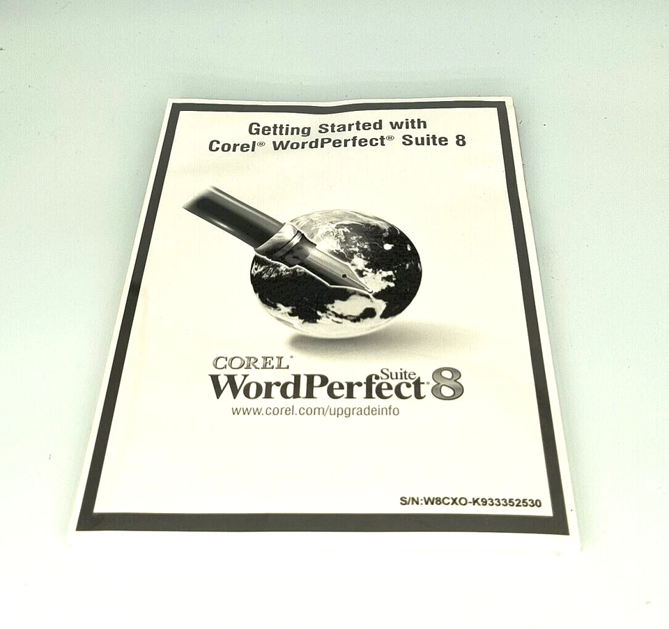 RARO VINTAGE NUEVO SELLADO 1996 COREL WORDPERFECT SUITE 8 CON MANUAL Y CD RM4-B1 Foto 1 de 2
