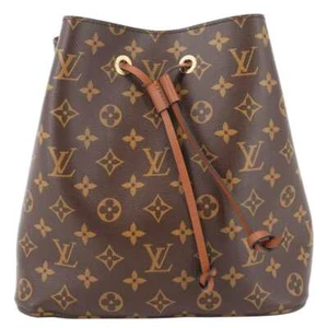 LOUIS VUITTON Neonoe MM Monogram Canvas Shoulder Bag Brown - Picture 1 of 14