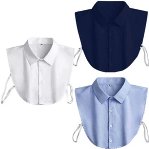 Cuello falso desmontable medias camisas solapa decoración pico, oficina formal cuello falso - Imagen 1 de 3