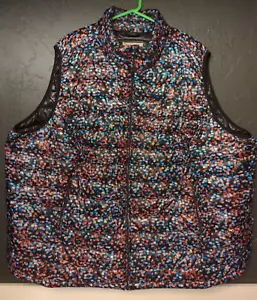 WOMAN WITHIN - Multi Color Puffer Vest 5X 38/40 - Picture 1 of 7