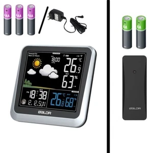 Digital Colour Weather Station. Moon Phase Indoor/Outdoor Temperature & Humidity - Picture 1 of 15