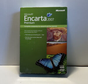 Microsoft Encarta Premium PC 2007 Complete in box Encyclopedia