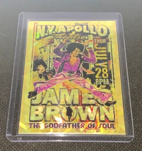 James Brown Mini Concert Poster Refractor Holo Foil Card in top loader - Picture 1 of 3