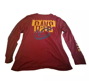 Cleveland Cavaliers Basketball NBA U Maroon Long Sleeve T Shirt Mens L - Picture 1 of 3