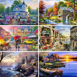 6 Pack Diamond Painting Kits, 30x40cm 5D Diamond Art Kits Crafts for Adults K... - Picture 1 of 13