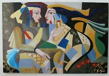 Modern Painting False Author on Canvas Cotton Ritoccati by Hand Made IN Italy