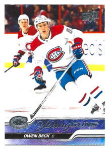 2023-24 Upper Deck Series 1 Young Guns #214 Owen Beck Montreal Canadiens Rookie