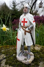 HF1378 FIGURINE TEMPLIER CHAMPENOIS HUGUES DE PAYNS MEDIEVAL 32 CM 1070 1136