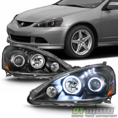 2005 -2006 Acura RSX DC5 LED Dual Halo Projector Headlights Headlamps Left+Right - Image 1 of 4