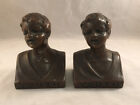 ANTIQUE VINTAGE PAIR OF WEIDLICH BROTHERS WB "YOUTH" FIGURAL BOOKENDS BOOK ENDS