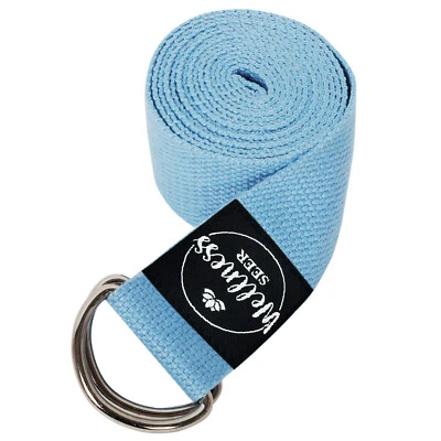 Correa elástica de yoga ajustable anillo en D hebilla cinturón gimnasio cintura pierna fitness algodón Foto 1 de 4