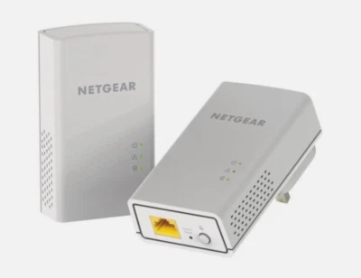 2 x Netgear PL1000 Powerline Adapters AV1000 PL1000-100UKS Gigabit + Cables! - Image 1 of 3