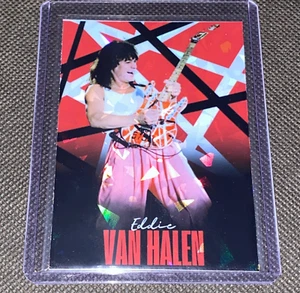 Eddie Van Halen Custom Holofoil Refractor Prizmatic Card in Toploader - Bild 1 von 4