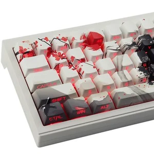 131 Keys Wuxia PBT Keycaps Side Print Shine Through Cherry Profile Ink Painting - Picture 1 of 8