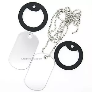 250pcs EACH STAINLESS STEEL DOG TAGS, BALL CHAIN NECKLACES, SILENCERS REPAIR KIT - Picture 1 of 6