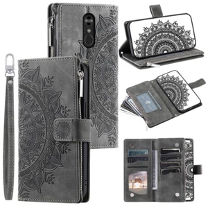 For LG Stylo 4 Case Datura Leather Zipper Card Slots Flip Wallet Pocket Cover - Picture 1 of 67