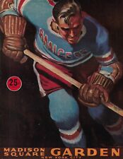 1956 2/29 hockey program Boston Bruins New York Rangers w/ ticket &summary