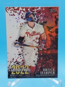 2023 Series 1 2022 Greatest Hits #22GH-12 Bryce Harper - Philadelphia Phillies - Picture 1 of 2