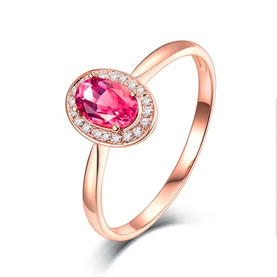 ANILLO TURMALINA ROSA 14K sólido ANTIGUO FILIGRANA NATURAL rosa para mujer Foto 1 de 4