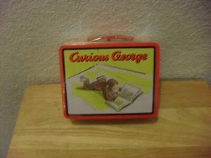 Curious George, Tin Lunch Box (lot of 2) Large and Small (Vintage Toy) 1998 - Picture 1 of 5