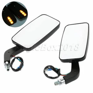 2x 8mm 10mm Rearview Side Mirrors LED Turn Signal Light for Yamaha Honda Suzuki - Picture 1 of 8