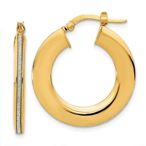 Pendientes aro medianos oro amarillo macizo 14k - Imagen 1 de 5
