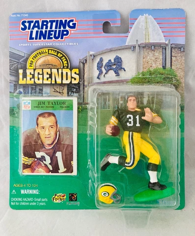 Jim Taylor Custom Green Bay Packers Starting Lineup Figure NFL Football Cover