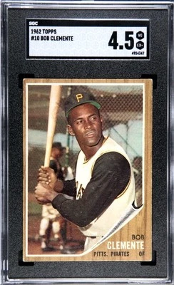 Roberto Bob Clemente 1962 Topps SGC 4.5 + Nice Classic ✅ scans Legend HOF 👀🤯📈 - Image 1 of 2