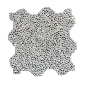 Mini White Pebble Natural Stone Mosaic Wall & Floor Tile ($9.8/SqFt) - Picture 1 of 9