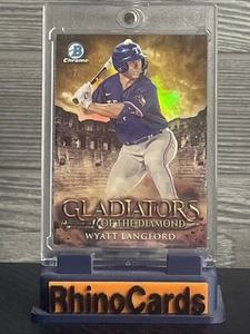 2024 Bowman Chrome Wyatt Langford Gladiators Of The Diamond Gold Refractor /50 - Bild 1 von 9