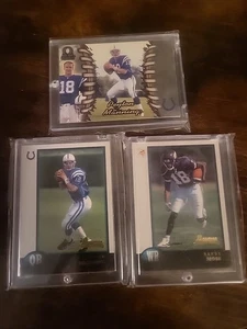 (Lot 3) 1998 Bowman Peyton Manning RC, Randy Moss RC, 1998 Omega Peyton Manning  - Bild 1 von 7