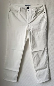 Damen Jeans, LANDS’ END, weiß gerade  Slim Straight in Plus-Größe, Gr. 50 - Bild 1 von 10