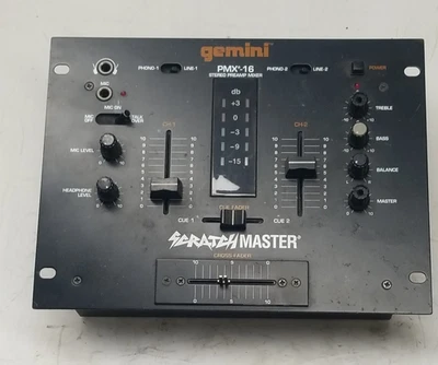 Gemini Scratch Master PMX - 16 Preamplificador Estéreo Mezclador Equipo DJ Sonido Audio Foto 1 de 4