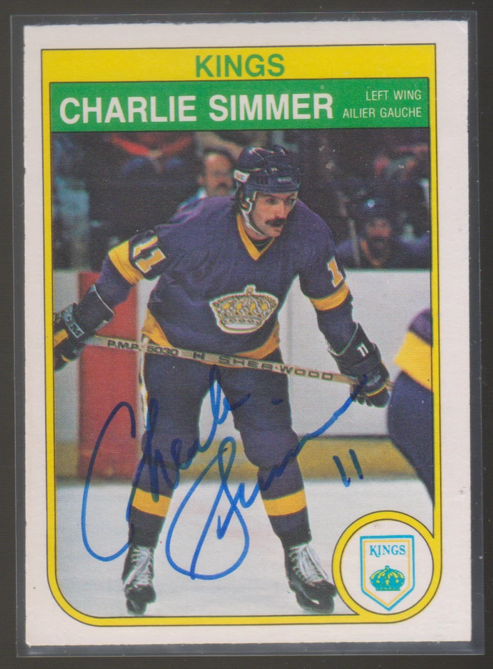 Autographed 82/83 OPC Charlie Simmer - Kings - Image 1 of 1