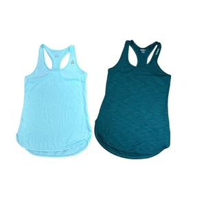 PAQUETE REEBOK Camisetas sin mangas verde esmeralda y turquesa para mujer talla XS/S - Imagen 1 de 4