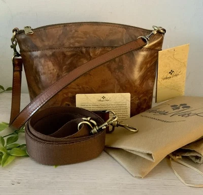 BOLSO BANDOLERA/BOLSO DE HOMBRO PATRICIA NASH MARCIE CUERO ESTAMPADO BÚHO NUEVO CON ETIQUETAS Foto 1 de 4