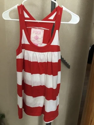 Camiseta sin mangas Victoria's Secret a rayas rosa talla S para mujer ¡En muy buen estado! Foto 1 de 3