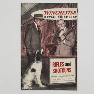 1955 Winchester Einzelhandelspreisliste für Gewehre und Schrotflinten 4 1/2" x 7" Schusswaffen - Bild 1 von 3