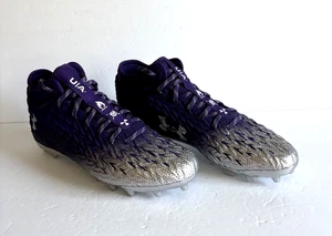 Under Armour Spotlight Clone 3027977-500 Purple Silver Football Cleats Size 9 - Picture 1 of 14