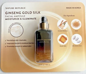 Ginseng Gold Silk Facial Ampoule, by Nature Republic 3.38 fl oz New - Picture 1 of 2
