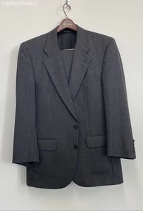 Burberry' Dark Charcoal Herren Vintage 100% Pure Wool Suit Made USA - Size 40R - Bild 1 von 12