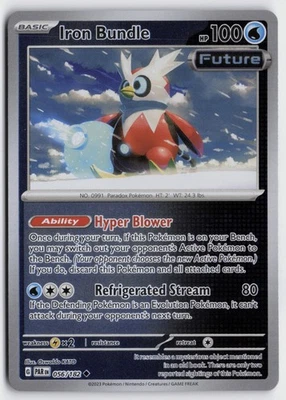 Pokemon Iron Bundle 056/182 Holo Uncommon SV04: Paradox Rift NM - Image 1 of 2