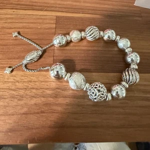 Pulsera Ajustable David Yurman 925 Elementos Espirituales Cuentas Bola Bolo 8 MM - Imagen 1 de 6