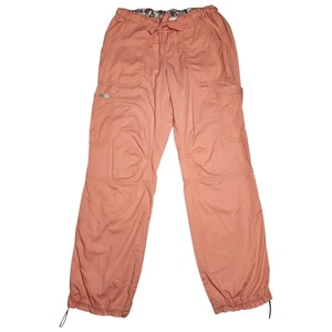Koi Womens Scrub Pants Bottoms Size S Orange Medical Cargo Kathy Peterson - Picture 1 of 5