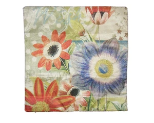 (1) Garten Blumen Traum Boho Blume Leinenmischung Überwurf Kissenbezug NEU - Bild 1 von 4