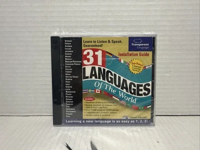 31 Idiomas del Mundo, Lenguaje Transparente, 2 CD Windows Mac SELLADO Foto 1 de 4