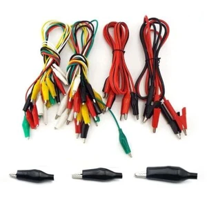 Crocodile Clip Test Leads Terminating Alligator Clip Pince Cable Electrical Wire - Picture 1 of 20