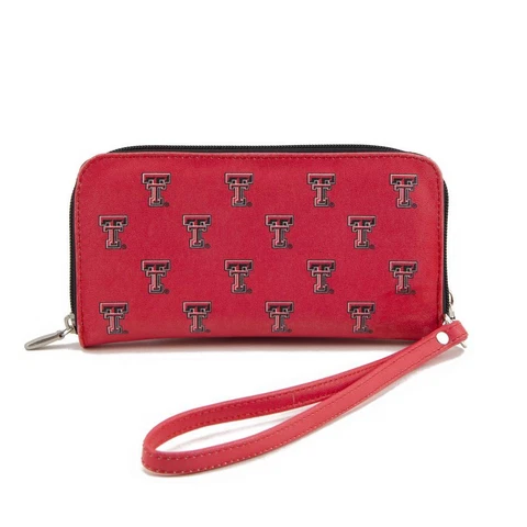 Ladies Texas Tech University Wristlet Womens Leather Wallet Cellphone Money Cover
