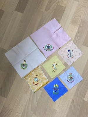 Military Sweetheart WWI ? WWII? Embroidered Fabric Silk ? Squares Royal Navy etc - Image 1 of 4