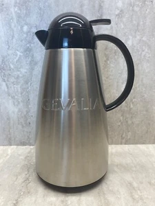 Stainless Steel 1 Liter Thermal Coffee Pot Carafe Server - Gevalia Classic - Picture 1 of 7